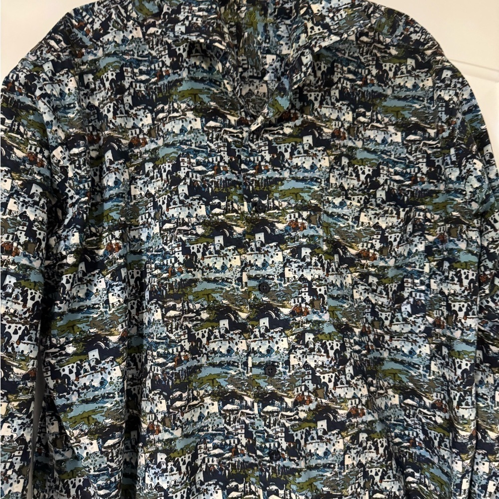 Alan Flusser Multicolor Patterned Button Down Shirt - Picture 2 of 4